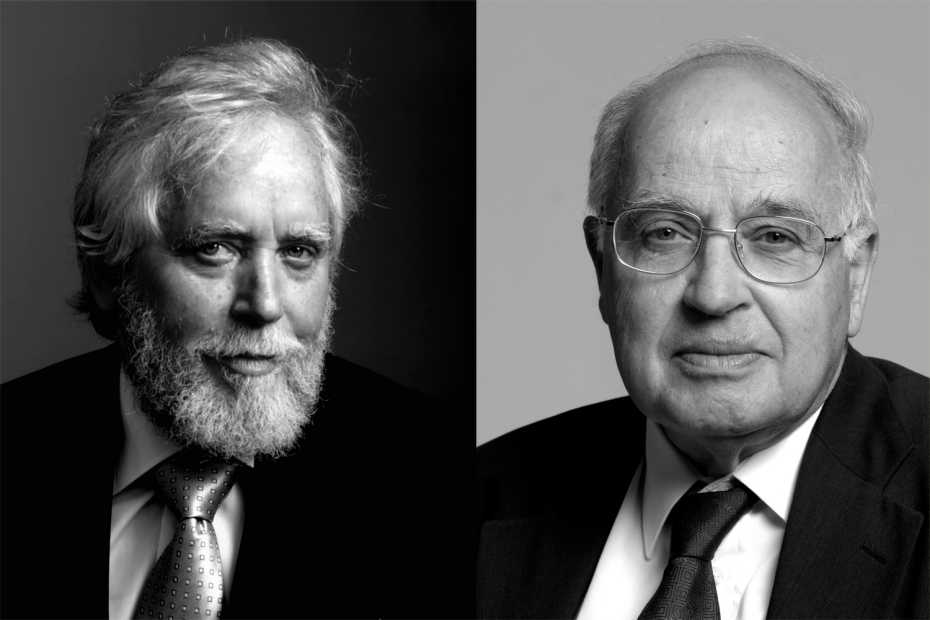 Abel Laureates Endre Szeméredi(2012)和Michael Atiyah爵士(2004)