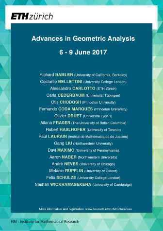 Poster Advances in Geometric Analysis